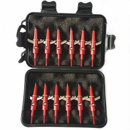12Pcs Red Toxic Broadheads 100 Grain Arrow Archery Flying Ar