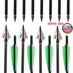12pcs Carbon Express Pile Driver 20'' Hunting Arrow Bolts Or