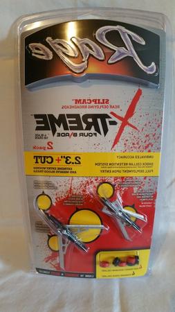 ***NEW*** Rage Extreme 4 Blade Broadheads 100 grain 2 pack